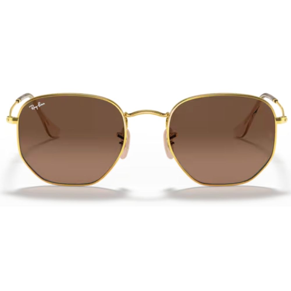 RAY BAN sol HEXAGONAL DORADO, CRISTAL MARRÓN DEGRADÉ (NO POL) 3548N 912443 cal 51