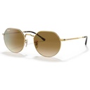 RAY BAN sol JACK DORADO, MARRÓN DEGRADÉ 3565 col 00151 CAL 53 (NO POL)