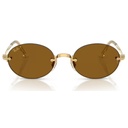 RAY BAN sol ASAP ROCKY PERFORADO DORADO MARRÓN POLARIZADO 3929 00183 C54