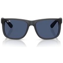 RAY BAN SOL JUSTIN GRIS ÓPALO, CRISTAL AZUL (NO POL) 4165 687380 C55