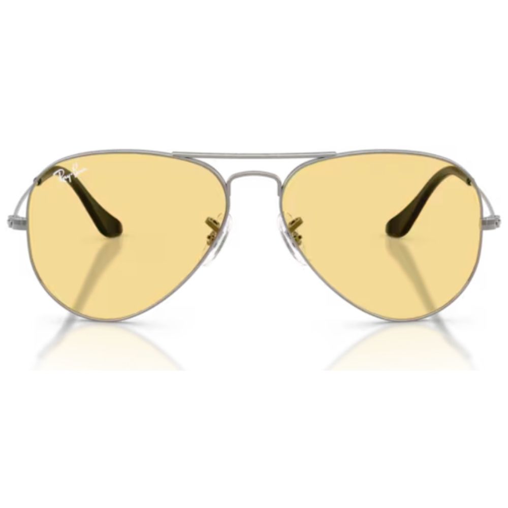 RAY BAN sol AVIADOR PLATEADO, CRISTAL AMARILLO 3025 004R6 C58