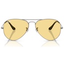 RAY BAN sol AVIADOR PLATEADO, CRISTAL AMARILLO 3025 004R6 C58