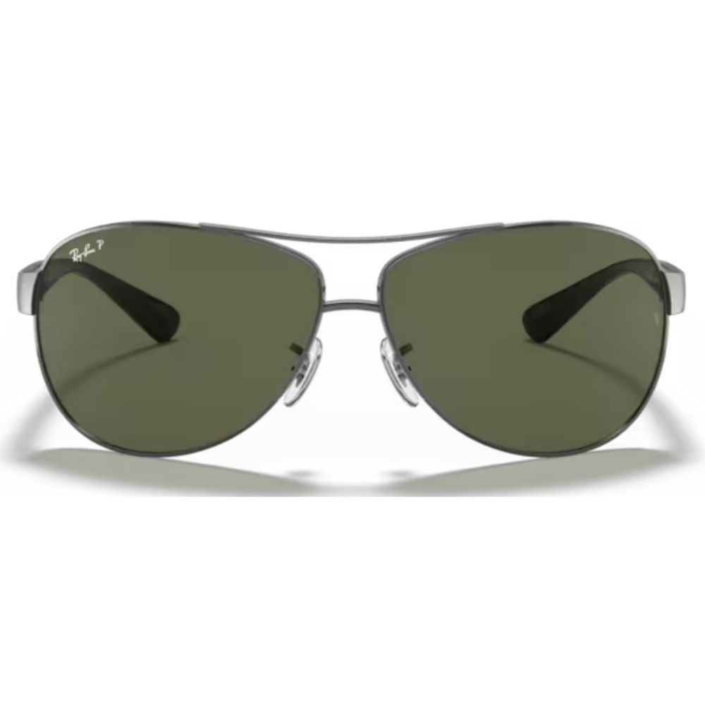 RAY BAN sol METAL PLATEADO G15 POLARIZADO 3386 0049A C63