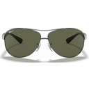 RAY BAN sol METAL PLATEADO G15 POLARIZADO 3386 0049A C63