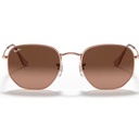 RAY BAN sol HEXAGONAL COBRE MARRÓN DREGRADÉ (NO POL) 3548N 9069A5