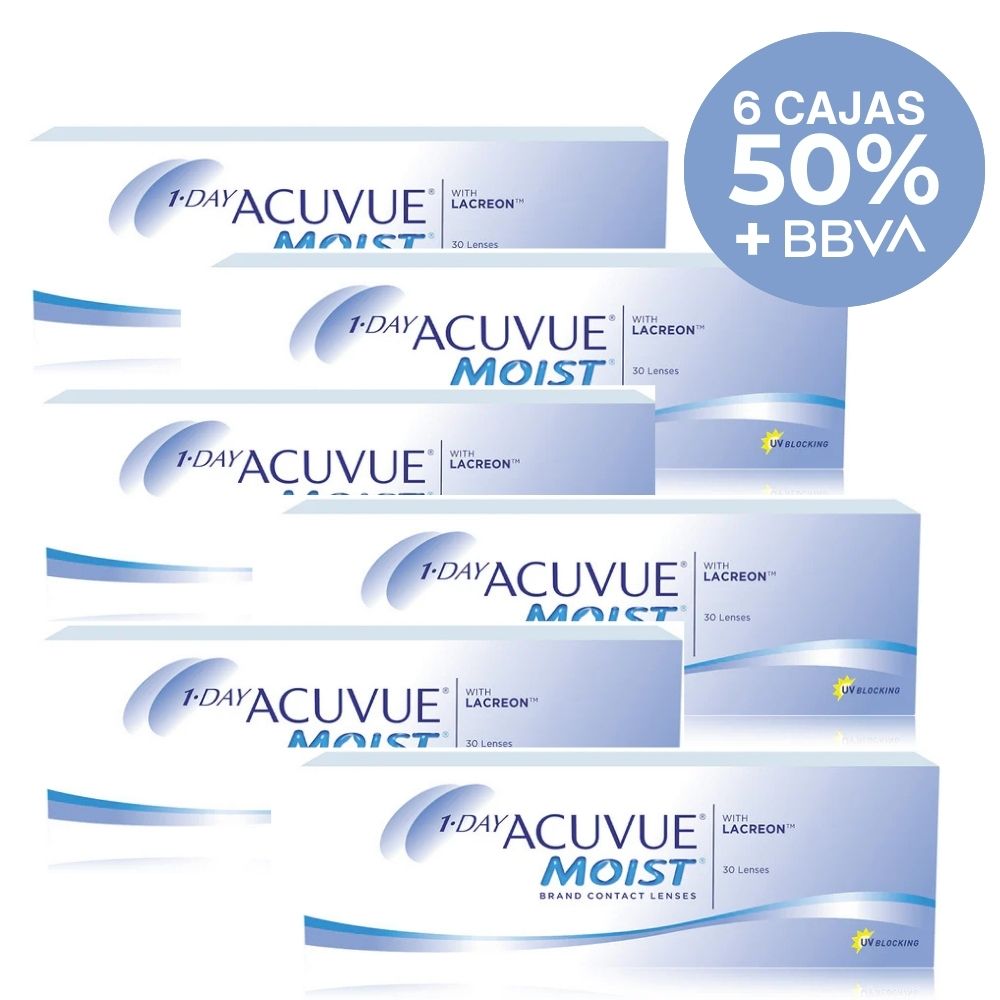 1 Day Acuvue Moist - PROMO 6 cajas 50%