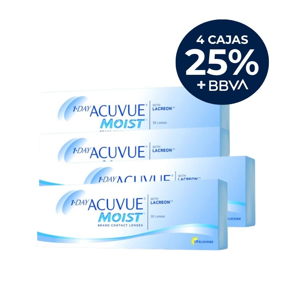 1 Day Acuvue Moist - PROMO 4 cajas 25%